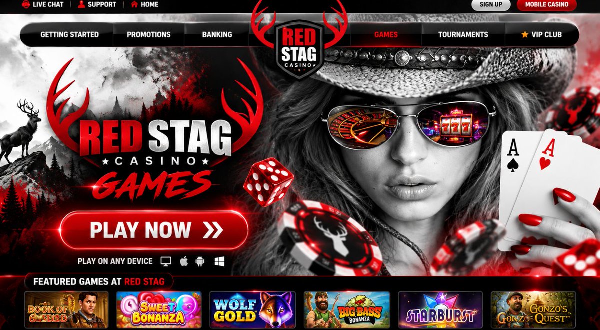 pokies_au's tweet photo. Explore pokies, table games, slot tournaments and mobile-friendly play. Curious about payment options, withdrawal limits and the pros and cons? 👉 Read our honest Red Stag review before you play.  18+ | Gamble responsibly. #redstag #pokies #australia https://t.co/L52WjU1y2h