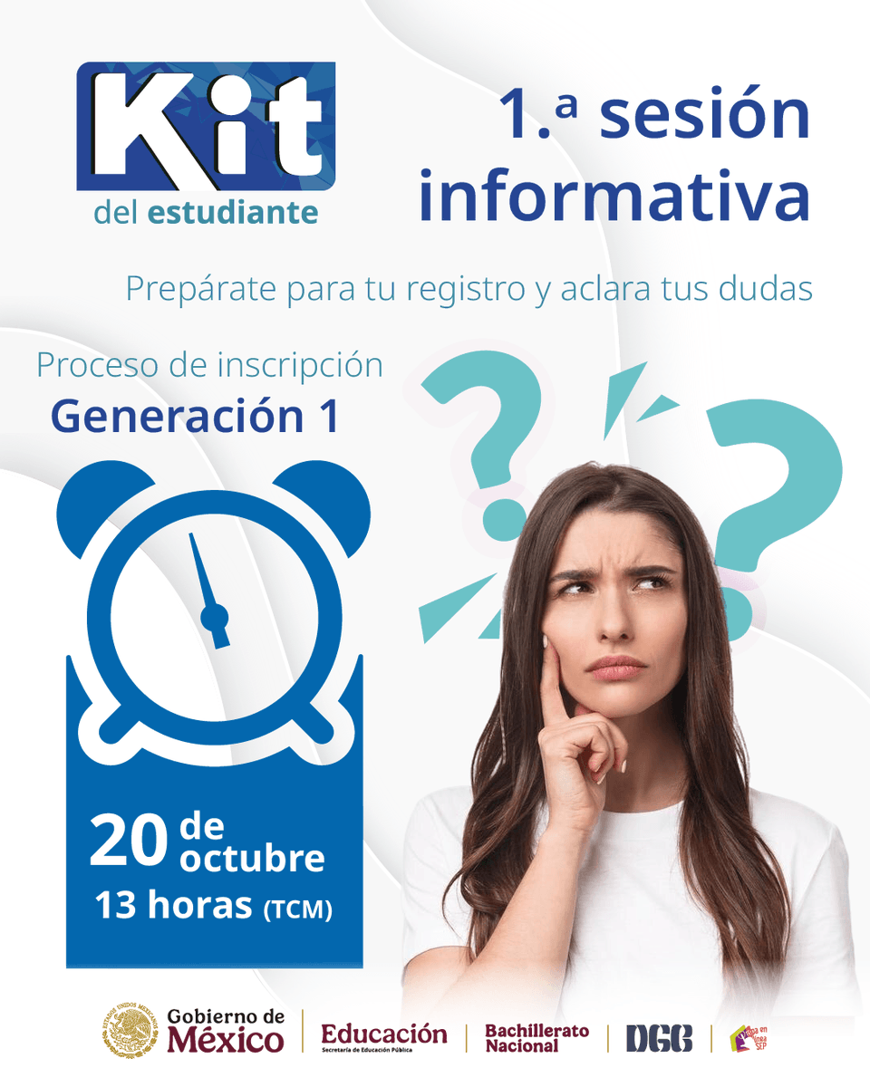 PrepaLineaSEP's tweet photo. 🎓✨¿Quieres formar parte de la generación 1 de Prepa en Línea-SEP?

Antes de inscribirte, participa en la sesión informativa y descubre todo lo que necesitas saber para dar este gran paso. 👇

https://t.co/3iE6h4exoG

#PLSEPG1 #KitDelEstudiante https://t.co/z72MHjRwtl