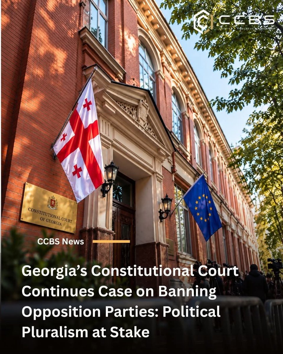CCBS_News's tweet photo. #Georgia’s #ConstitutionalCourt has rejected a judge’s recusal request in a case seeking to ban several opposition parties, raising concerns about political pluralism, democratic institutions, and the country’s relations with #European partners.
https://t.co/b1YSFIdJfl https://t.co/Y4NL00znA9