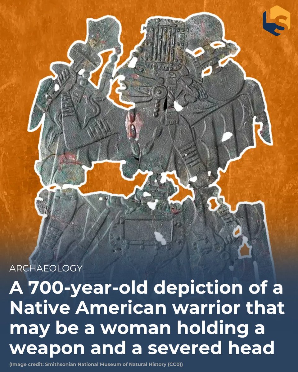 LiveScience's tweet photo. Discovered in an Indigenous grave in Georgia nearly 150 years ago, the "Birdman" copper plate may actually depict a woman ceremonially dressed as a warrior.

Read more about it here: https://t.co/L5eGCoHruQ https://t.co/32yQchINq0