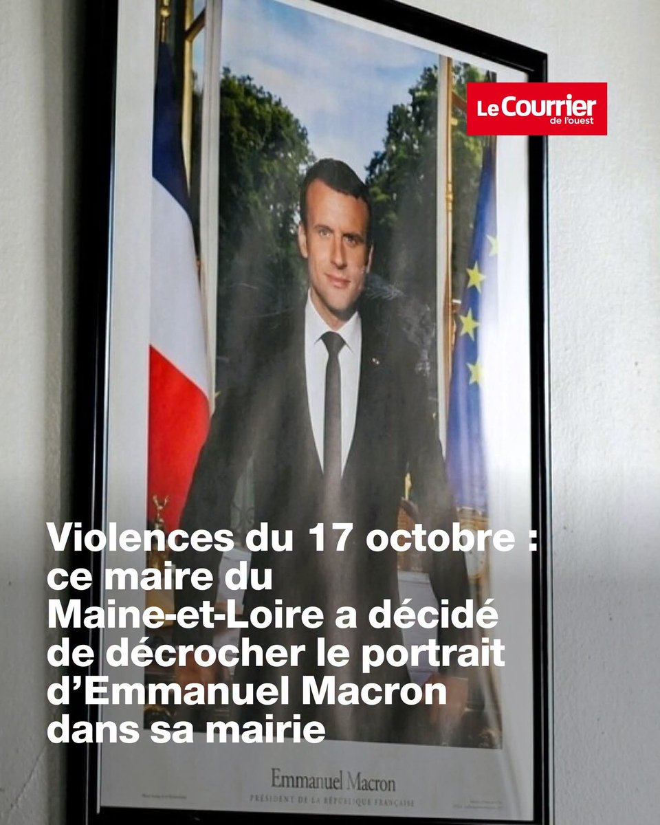 pilottedan1654's tweet photo. 🤗 🤗🤗 Bravo à Frédéric Mortier Maire de Longue Jumelles en désaccord avec Jupiter il a décroché son portrait de Foutriquet 🤗🤗🤗 https://t.co/PN7RnWgHXd