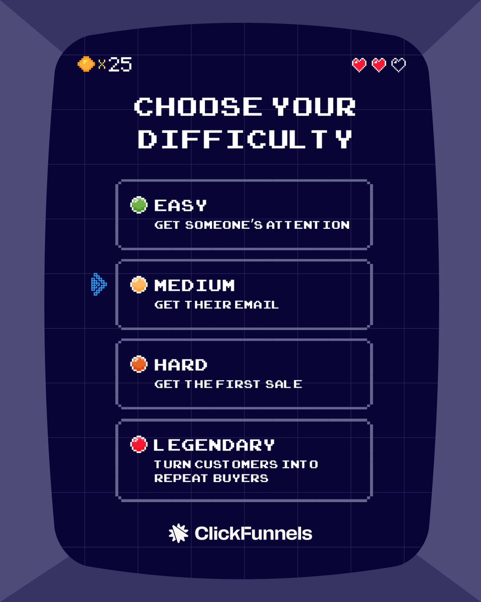 clickfunnels's tweet photo. Getting the first sale is one level.

Building a system that can make sales predictably? That’s legendary. https://t.co/tGnWJ9klh7