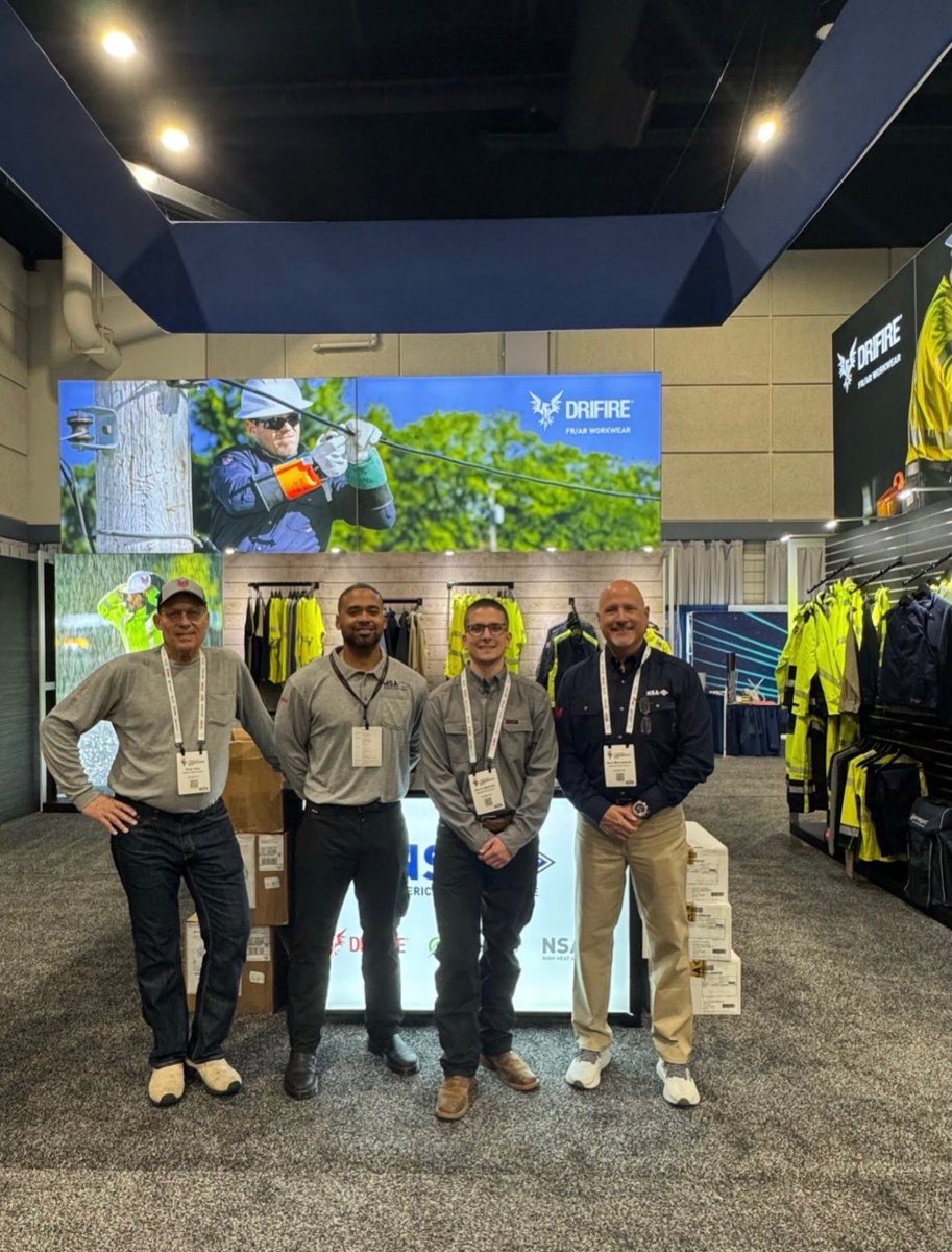 thinkNSA's tweet photo. Gear built for the line was front and center at the International Lineman’s Rodeo!

We came together as One NSA to connect with the lineman community and showcase FR workwear and equipment. Thanks to everyone who stopped by!

#LINEMANSRODEOKC #AmericasSafetyChoice https://t.co/osNSoXtQNf