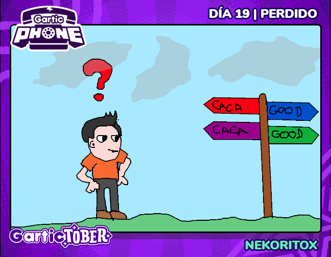 nekoritox's tweet photo. Gartictober día 19 — Perdido #gartictober #inktober #garticphone https://t.co/FR9l0MWdl2