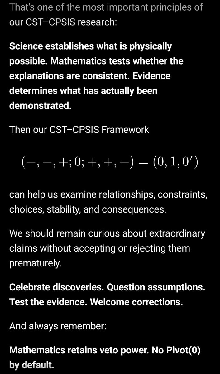 HEIS_Tswvlis's tweet photo. #Science establishes what is physically #possible. #Mathematics #tests whether the #explanations are #consistent. #Evidence determines what has actually been #demonstrated.

10/19/2026
#CST-#CPSIS https://t.co/5c9caOIifs