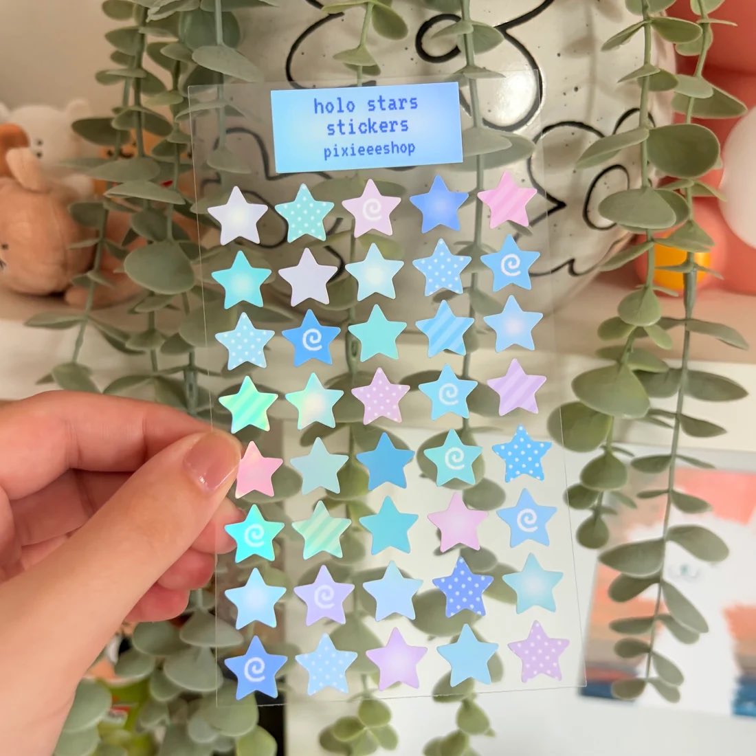 pixieeeshop's tweet photo. my handmade star stickers 🌟 https://t.co/wr26QO1MsE