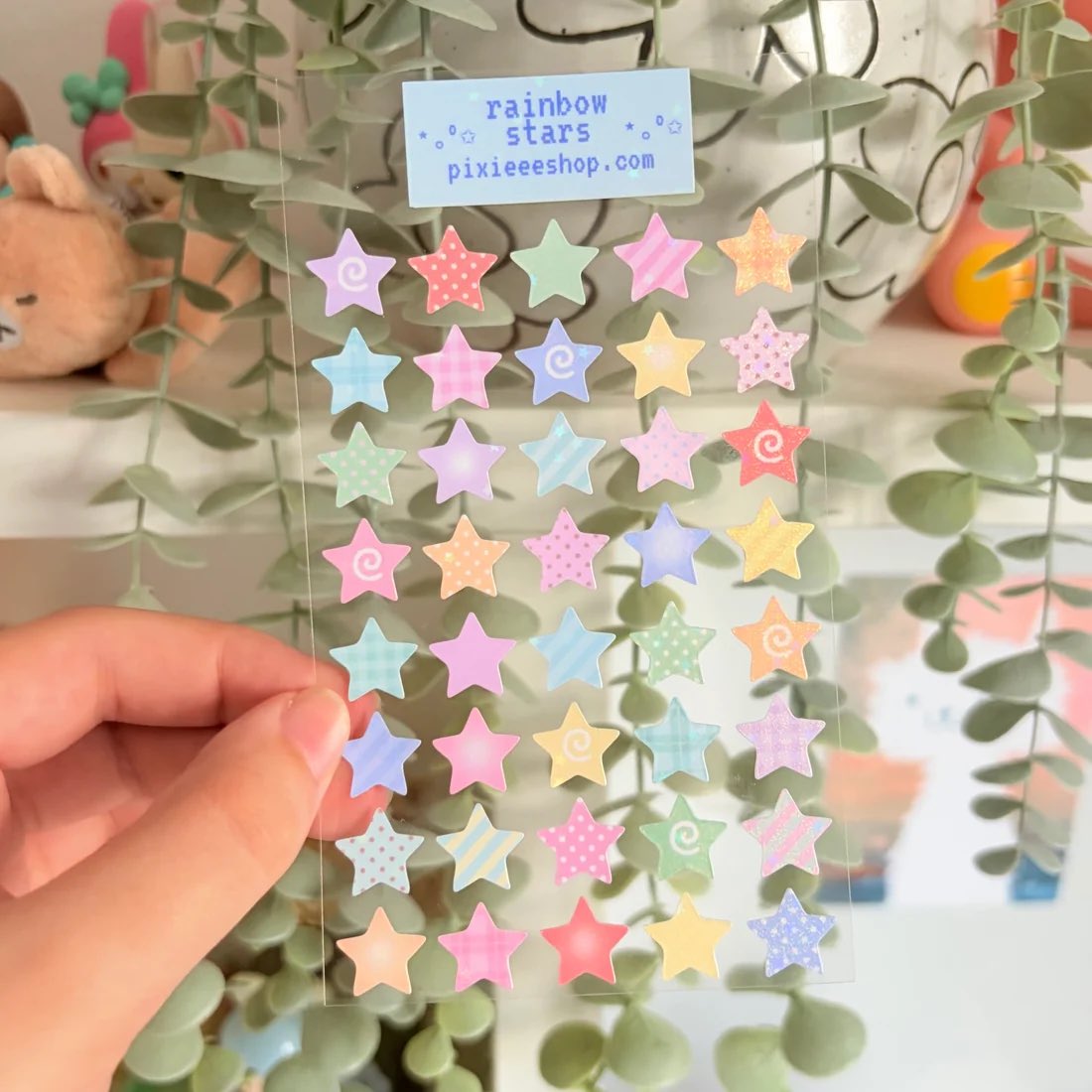 pixieeeshop's tweet photo. my handmade star stickers 🌟 https://t.co/wr26QO1MsE