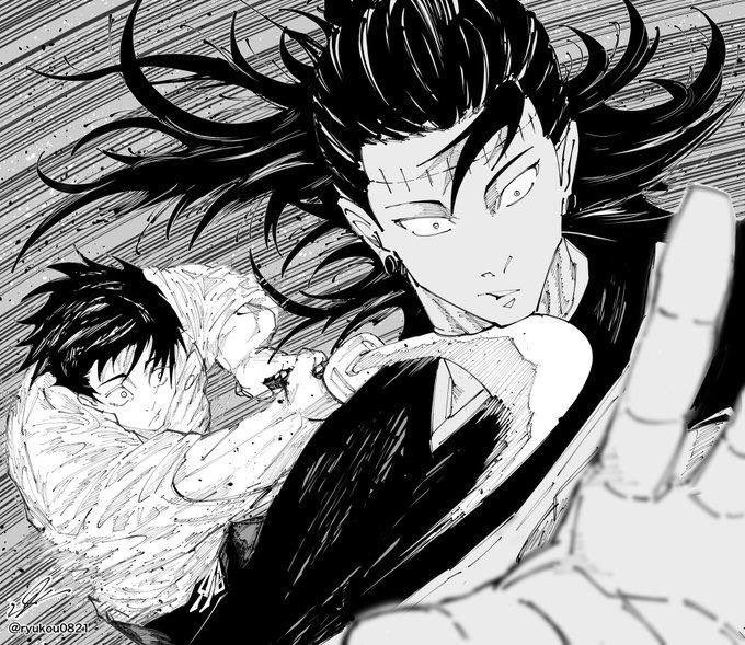 Zzol_dyck's tweet photo. Kenjaku spent a long time wondering what Gojo saw in Yuta until he clocked it here 😭😭 https://t.co/GX5fiG85FR