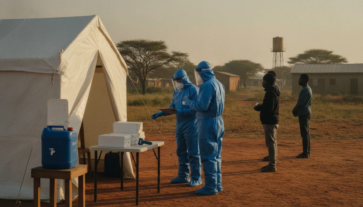 JournalplusCH's tweet photo. Kenia bestätigt einen dritten Ebola-Fall. Die Person war laut WHO bereits in Quarantäne – ein Signal für greifende Kontaktverfolgung, aber keine Entwarnung.

Mehr dazu auf https://t.co/KEgm55j3Of

https://t.co/JbDYO98OsT

#JournalPlus #Kenia #Ebola #WHO #Gesundheit https://t.co/NOcRFR0FjP