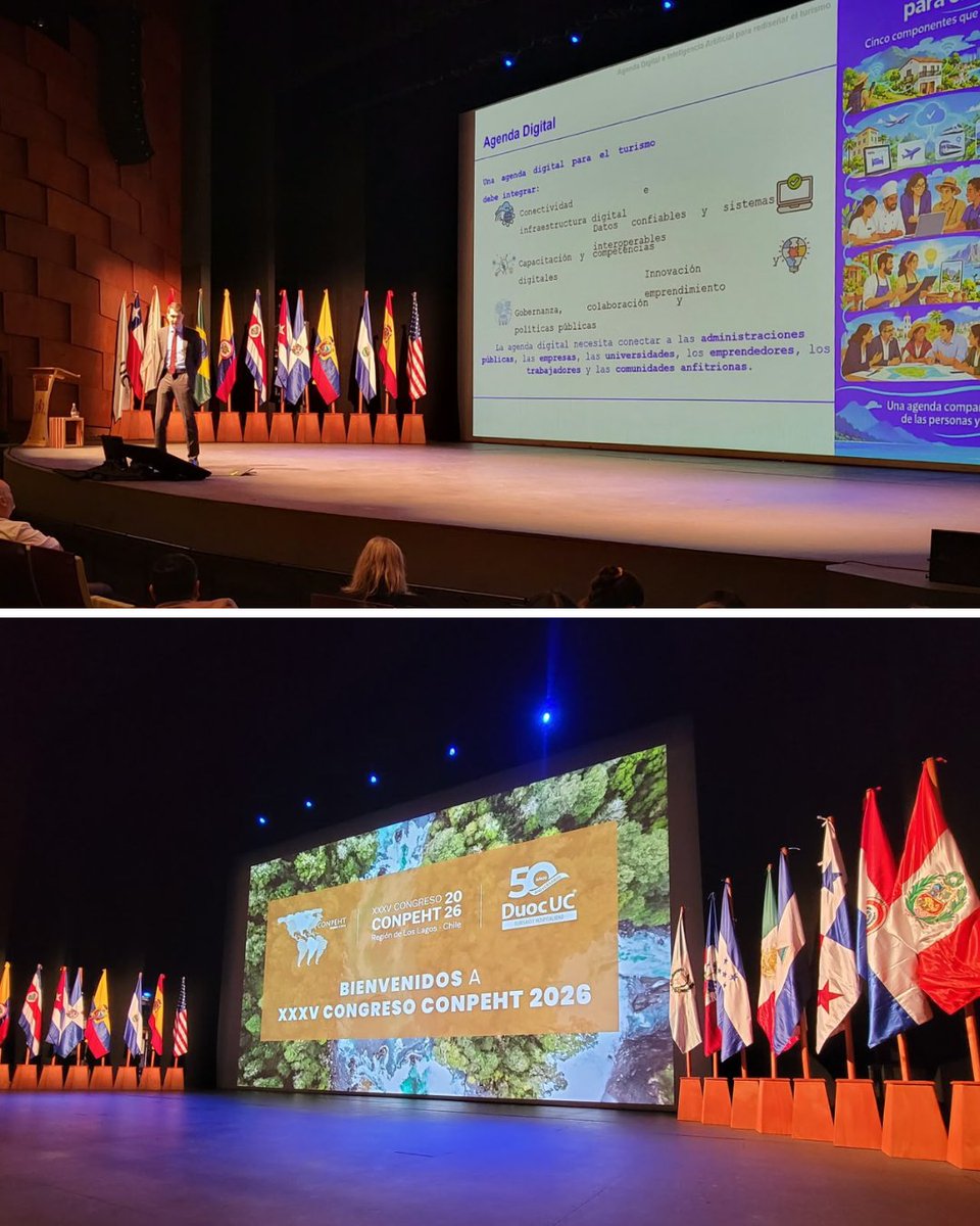 subturismo's tweet photo. La subsecretaria de Turismo, María Paz Lagos, participó en el XXXV Congreso CONPEHT 2026, realizado en Los Lagos, junto a autoridades y representantes del sector.  Destacó la visita de Heitor Kadri, director regional para las Américas de ONU Turismo https://t.co/qULi0fiovP