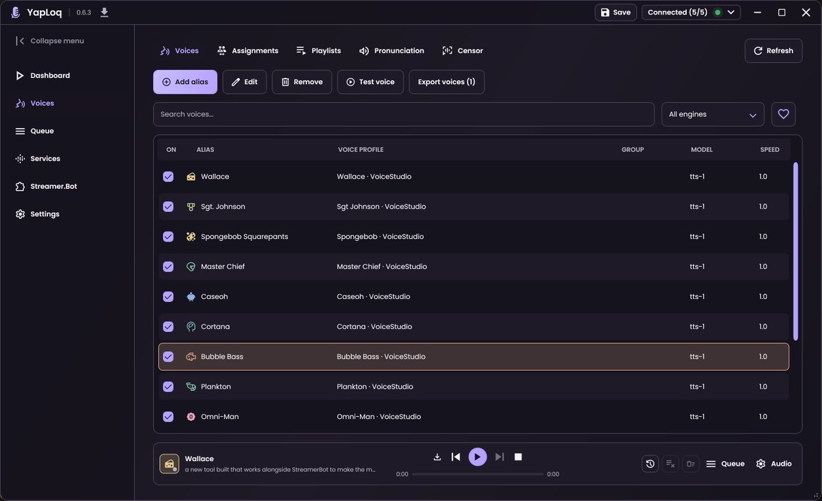 TheRedGear's tweet photo. After years of building tools for my own streams, I'm finally releasing my FIRST public project!

Meet YapLoq, a FREE TTS bridge that makes setup easier while giving creators powerful features, multiple voice providers, and tons of customization! 🎙️

🔗 https://t.co/KZcgscJGDF