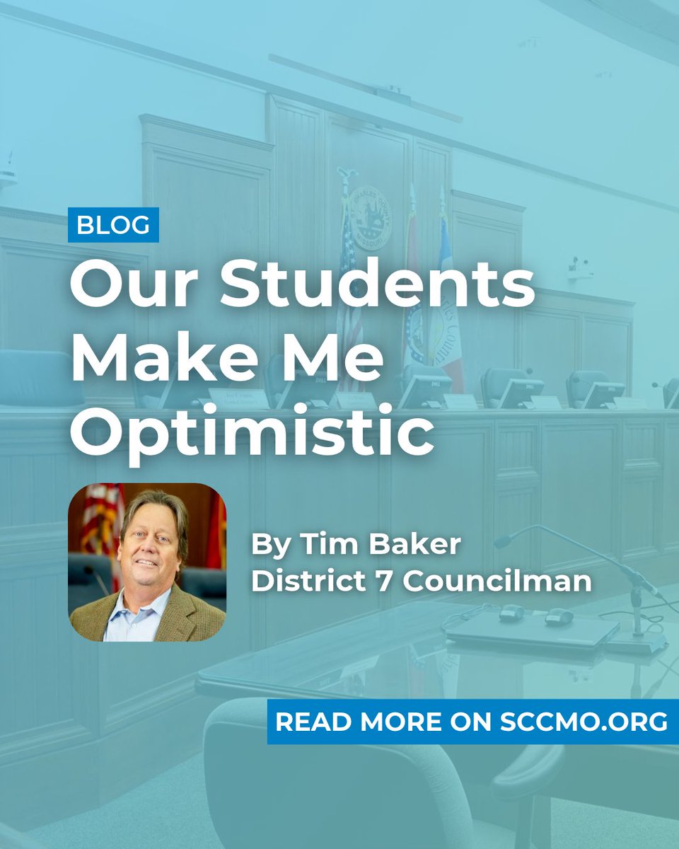 sccmo's tweet photo. Read Councilwoman Tim Baker's blog from the October St. Charles County Connection newsletter:
https://t.co/mfeg0OleF7 https://t.co/pZhwW8z635