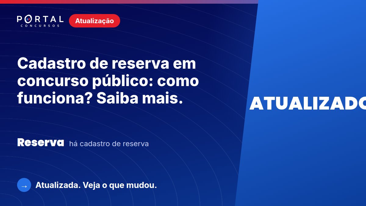 blogdoportal's tweet photo. Cadastro de reserva em concurso público: como funciona? Saiba mais!
O Supremo decidiu em 2015 que aprovado fora do número de vagas não têm direito automático à nomeação.
Detalhes: https://t.co/KdedShVd24 https://t.co/Qbo0l4gUMd