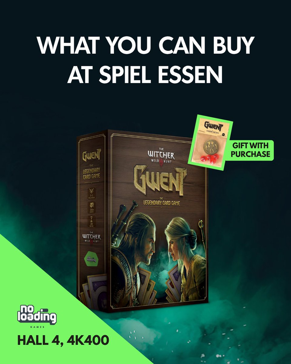 NoLoadingGames_'s tweet photo. SPIEL Essen is almost here, and we’re bringing plenty of reasons to stop by our booth. 👀

🟡 PAC-MAN: Craze Maze
🃏 GWENT: The Legendary Card Game
🔥 Playmats to upgrade your setup

📍 Find us in Hall 4, Booth 4K400. https://t.co/SamQG0Zxnm