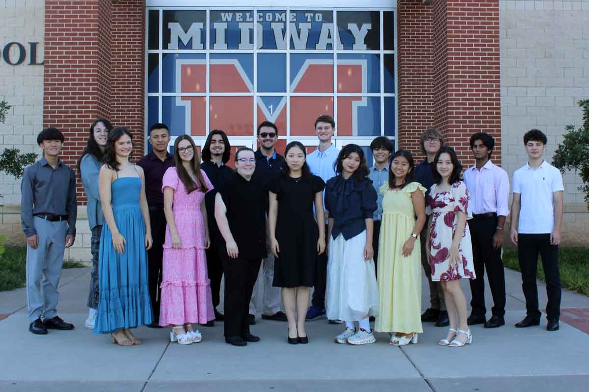 MidwayISD's tweet photo. One test. A whole lot of hard work. Plenty to celebrate. ❤️💙

Midway High School nearly doubled its National Merit honorees this year! Congratulations to these students on the hard work and dedication behind this achievement. ❤️💙

FULL STORY: https://t.co/RJxE9aZnC8 https://t.co/VXd6vPpzlN