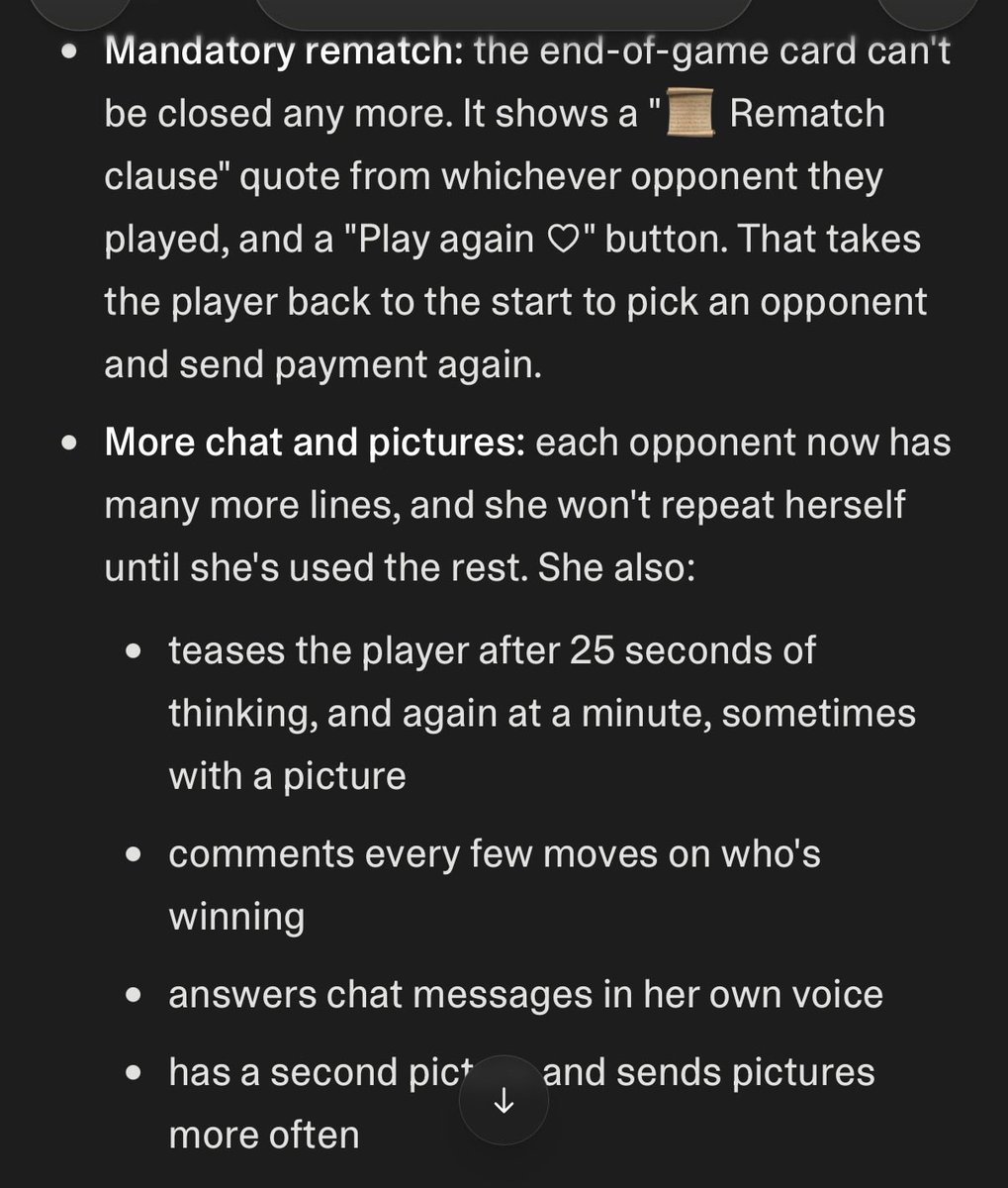 FindomChess's tweet photo. i’ve just pushed out yet another update to My bratty AI chess bot✨♟️

now all opponents are crueler, brattier and enjoy teasing you into pumping away your pieces soo much more! 😵‍💫~

and yes, it might only take a couple of minutes for you to be CRUSHED. 😘

LINK TO PLAY BELOW👇 https://t.co/ZUbLNHRnPg