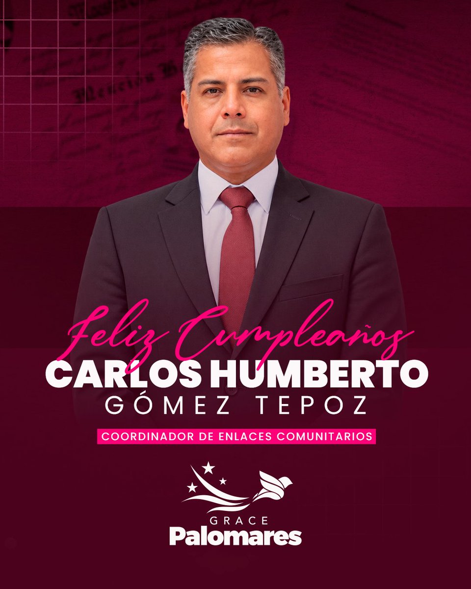 GracePalomares's tweet photo. ¡Muchas felicidades a @Carlos_Gom_Tep por su 🎉🎂 cumpleaños! 

Le deseo mucha salud, alegría y éxito. Que este nuevo año de vida esté lleno de momentos 🌟 inolvidables. https://t.co/vw7MagVXx2
