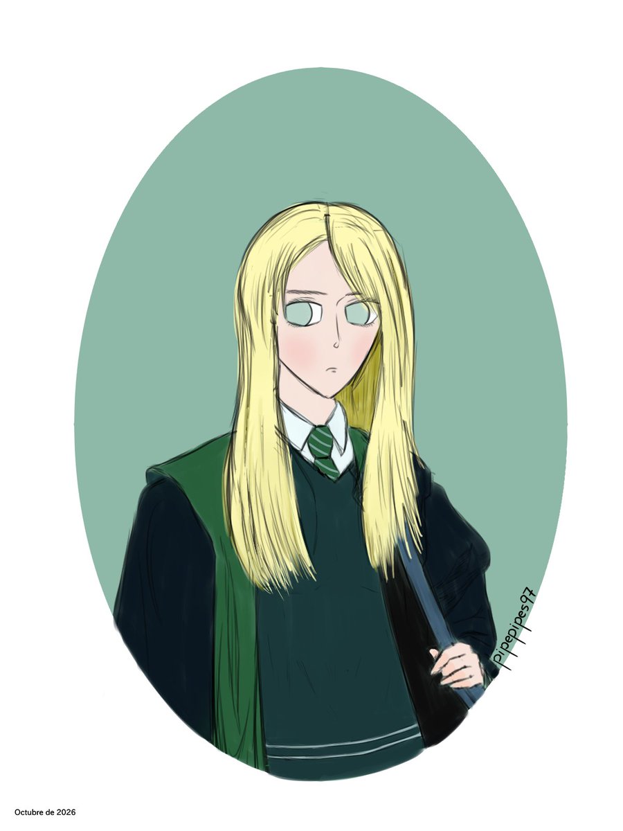 DonPrime1615's tweet photo. Quizás haga esto excepcionalmente, pero me siento con ánimo y confianza. Quiero compartir por aquí mi dibujo de Fem-Malfoy, a quien prefiero llamar Dracaena. ^^ Este es el primer fanart que he hecho de ella y relacionado a la franquicia de Harry Potter. 1/3 https://t.co/7rf3XRKt5m
