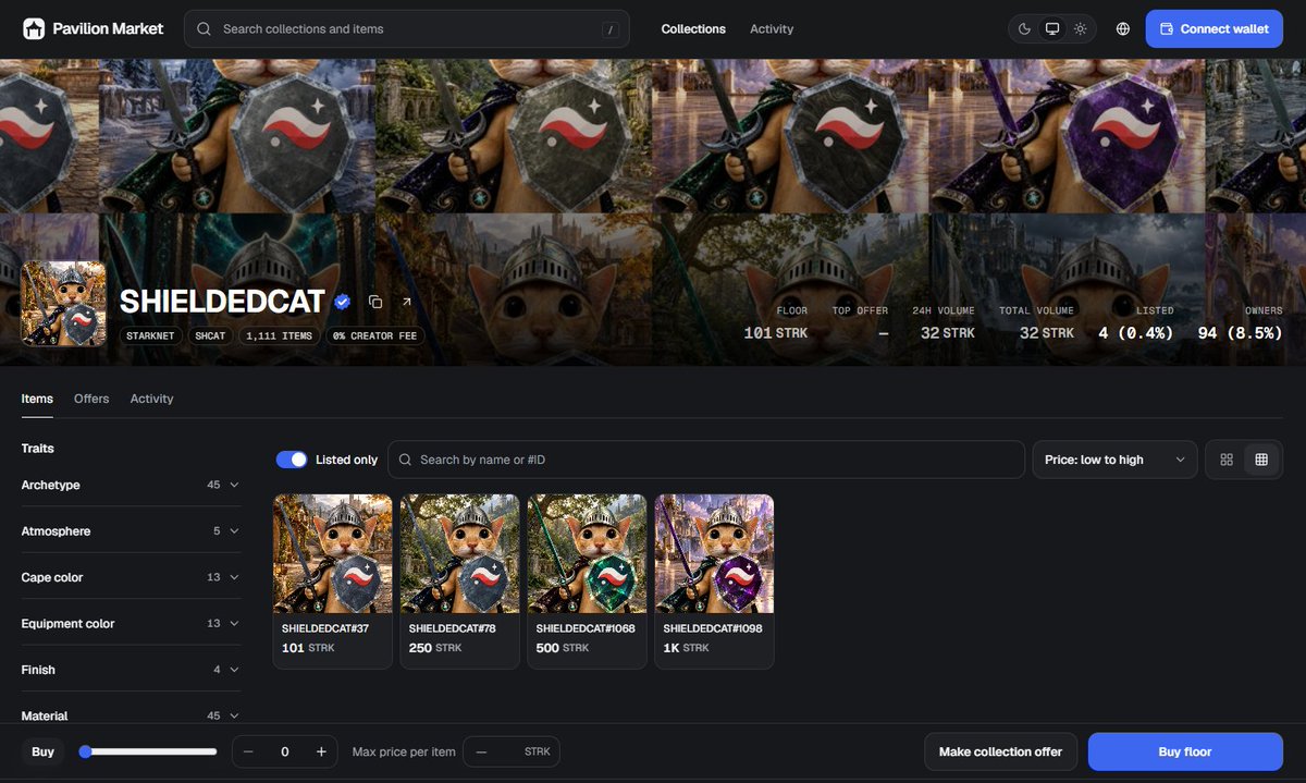 Shielded_Cat's tweet photo. You can now trade your ShieldedCats on @PavilionMplace https://t.co/LOGuvfIggO