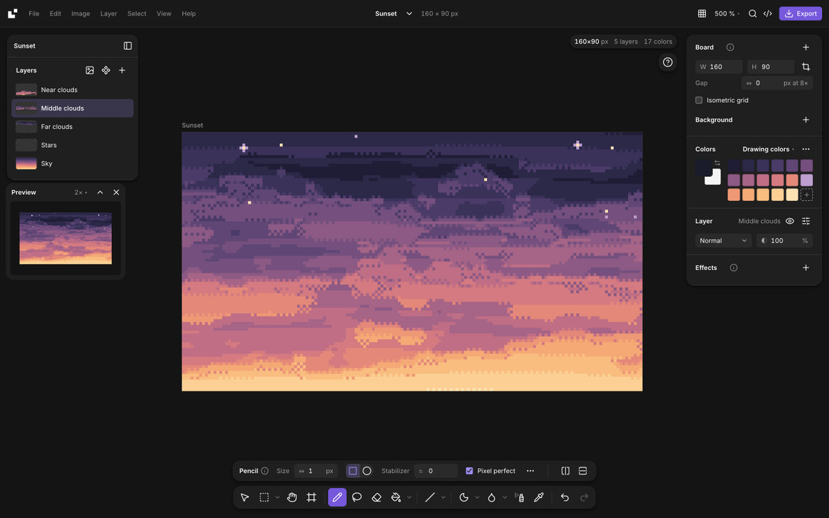Todobai's tweet photo. I needed a quick pixel art visual for work. Every tool was paid, old school, or needed an account.

So I built the Figma of pixel art with Claude, in a few evenings.

Meet Baipix. Free, in your browser, no signup. 
Want to try it? 👇
https://t.co/la7uo3BiEV https://t.co/Y9aDWEo1t9