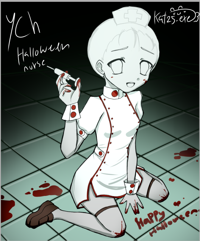Kat25_exe's tweet photo. ART RAFFLE !! 💊 Moe nurse YCH !! 

one lucky winner !! 

To enter:
 ❥Like + follow + rt
 ❥Reply with your character of choice!
💉ends on 21st !!
#YCH #ArtRaffle  Halloween https://t.co/TRM4IjGquU