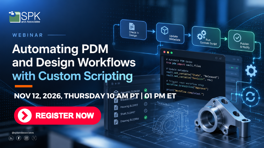 spkaa's tweet photo. Join us for a practical session featuring real-world demonstrations of scripting and configuration that can reduce manual work and improve engineering workflows.  💫

 https://t.co/fi30ji0hbb

#PDM #Scripting #Workflow #Configuration #Automation https://t.co/jbjYBZZ1NH