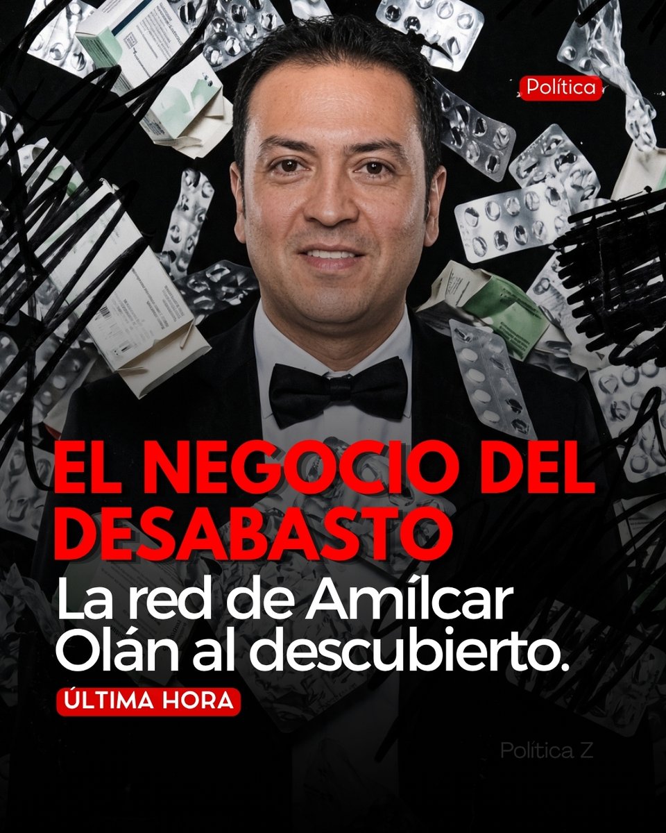 politicazmx's tweet photo. #ÚLTIMAHORA | 🚨 EL NEGOCIO DEL DESABASTO: RED DE AMÍLCAR EXPUESTA.

Resulta que el verdadero negocio en este país no es vender medicamentos, sino prometer que los vas a vender, cobrar por adelantado y luego simplemente no entregarlos. Una investigación de @WRADIOMexico  acaba de revelar que tres empresas vinculadas a Amílcar Olán, íntimo amigo de Andy López Beltrán, se embolsaron contratos por más de mil millones de pesos bajo la administración de Claudia Sheinbaum.

👉¿El resultado? Dejaron al IMSS colgado con el 85% de los pedidos sin surtir.

Para dimensionar el nivel de saqueo: entre octubre de 2025 y septiembre de 2026, los hospitales públicos solicitaron 19 millones de piezas de insumos médicos y medicinas a esta red corporativa. Apenas entregaron 2 millones. Mientras en las salas de espera los pacientes sufren la escasez, ven cómo sus cirugías se posponen o tienen que comprar jeringas de su propio bolsillo, los operadores del régimen disfrutan de una rentabilidad obscena subsidiada con los impuestos de la clase trabajadora.

Lo más indignante de este esquema es la total impunidad. Si una pequeña empresa privada se atrasa un día en sus obligaciones fiscales, el Estado le congela las cuentas y la persigue sin piedad. Pero si eres parte del círculo dorado del poder, puedes defraudar al sistema de salud pública por miles de millones, jugar con la vida de los derechohabientes y seguir recibiendo adjudicaciones directas. 

¿Quién va a pisar la cárcel por dejar a los enfermos sin tratamiento?