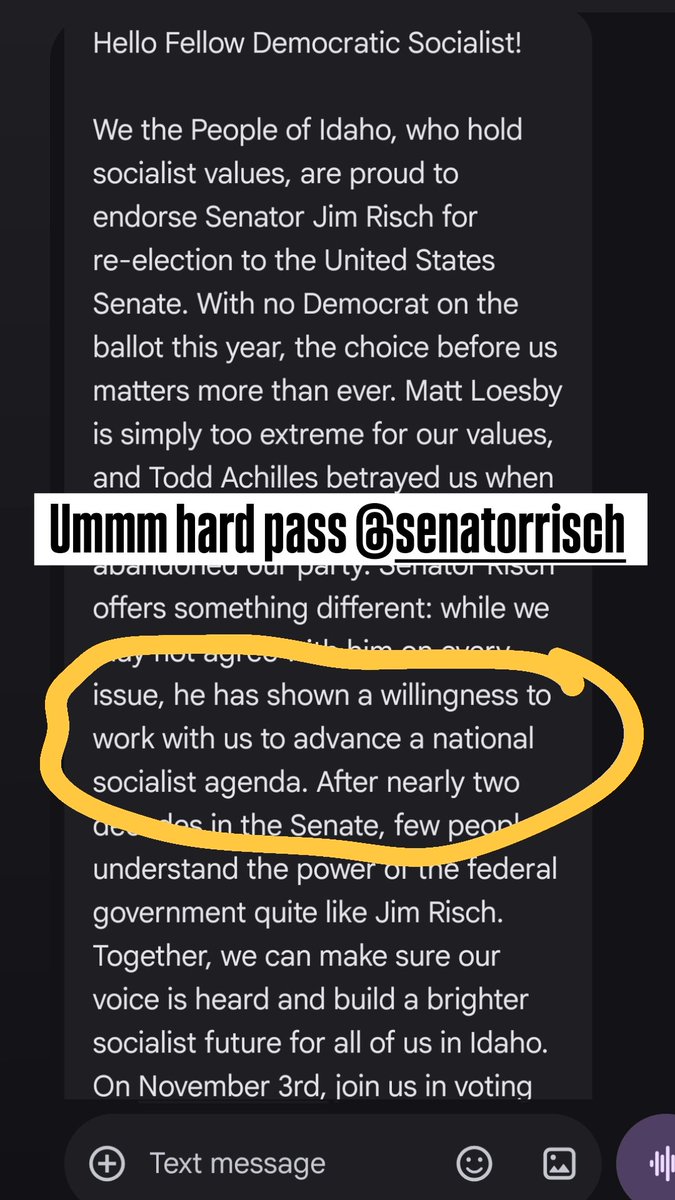Massjennacide's tweet photo. @SenatorRisch what say you about this? 

#traitor #gross #hardpass https://t.co/CaDMLX75Be