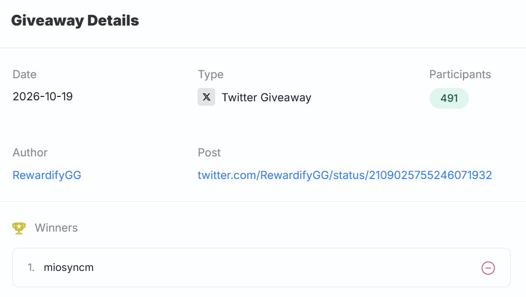 RewardifyGG's tweet photo. 👑 WINNER PICKED 👑

Congratulations @miosyncm https://t.co/WkqEcS5ZQt
