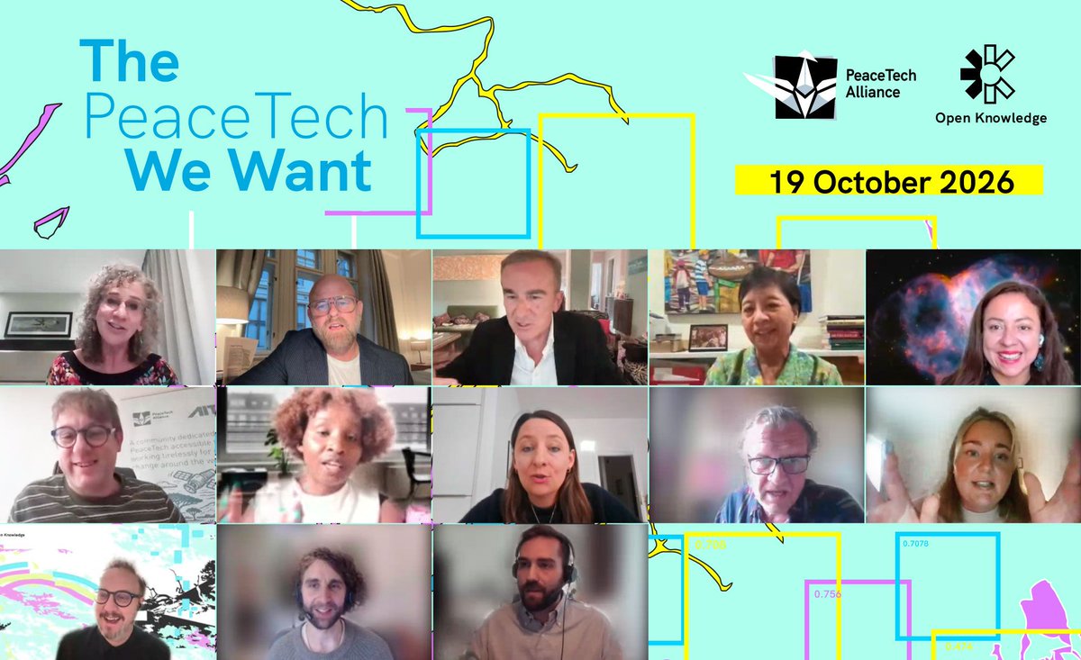 OKFN's tweet photo. ☮ We are extremely grateful for the inspiring #ThePeaceTechWeWant Summit that we held earlier today.

It was great to bring openness enthusiasts together to discuss THE most pressing issues of our time: peace. 

Stay tuned for the full documentation. https://t.co/xgZ0GqPea9