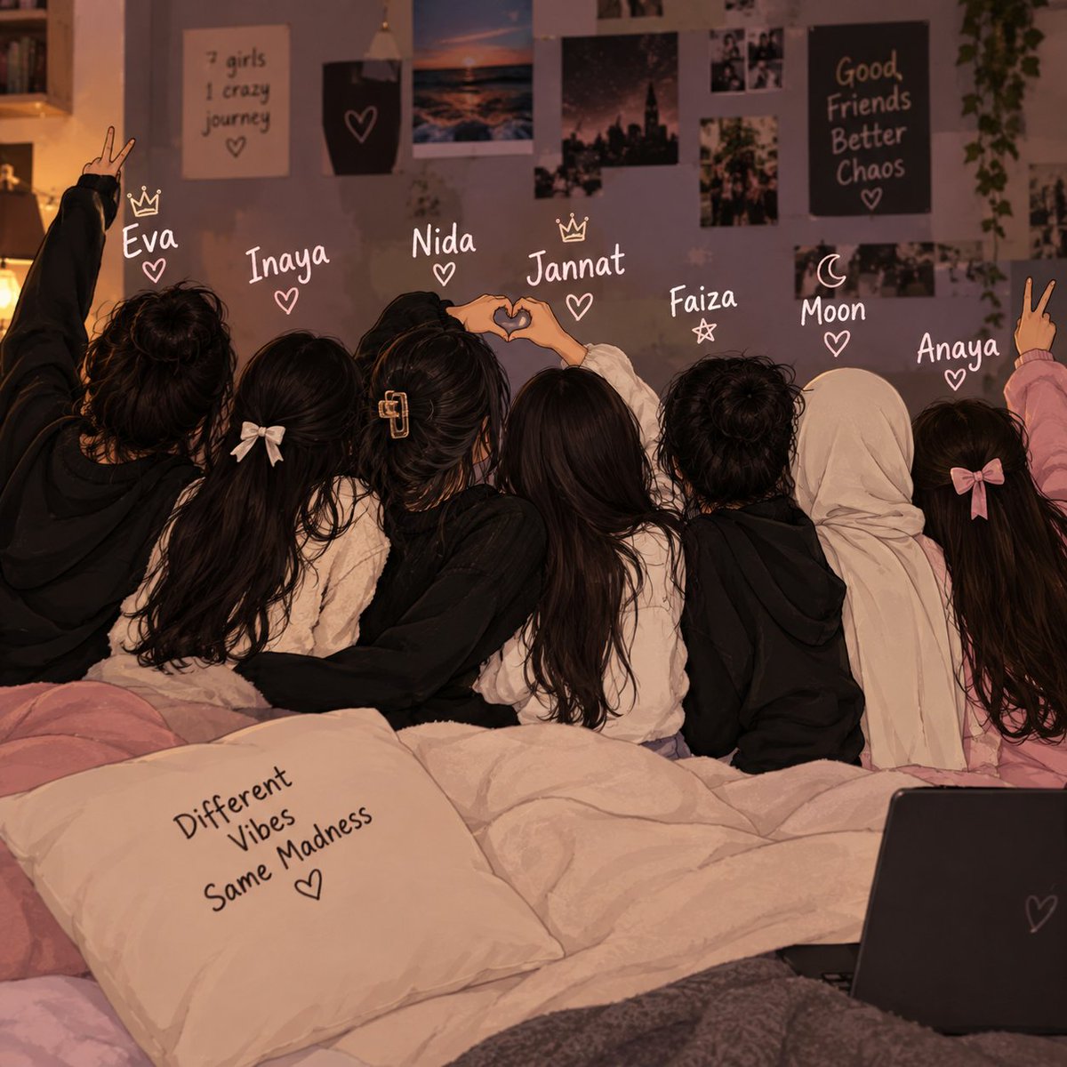 nidak93's tweet photo. @Moonmischeif @Moon__0s @SkynoraCeliora  @Anayaap1e @ShaikhhSan22039 @roohified 
,My happy pills in this toxic place 🥹❤️ Y’all make this chaos a little more bearable 😭🫶
I luv u guyss https://t.co/lYqeLKDMUJ