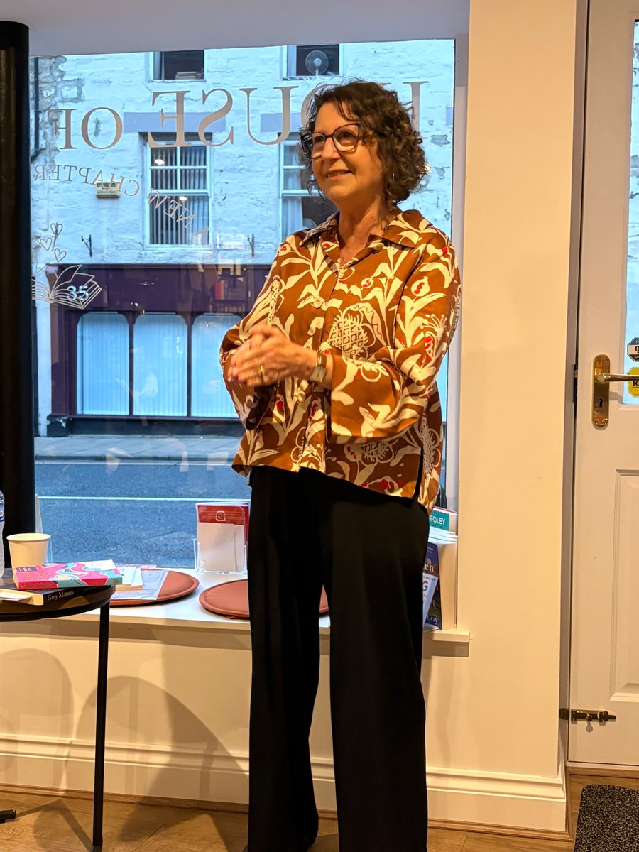 CoachingDB's tweet photo. What a fabulous time I had presenting Grey Matters to a full room at House of Stories in Morpeth. Thank you all for coming on this dark and wet evening, and making it special with your contributions and wonderful support #WritingCommunity https://t.co/m3Sr9pvkqh