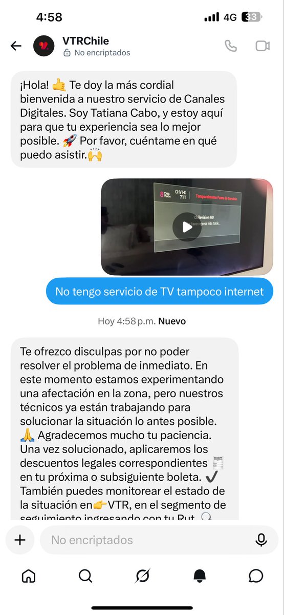 Tronpodio's tweet photo. Nuevamente sin servicio @VTRsoporte @VTRChile sólo responde un robot 
Todos los días lo mismo @MTTChile @SERNAC alguien que fiscalice https://t.co/SyR2GjfOd4