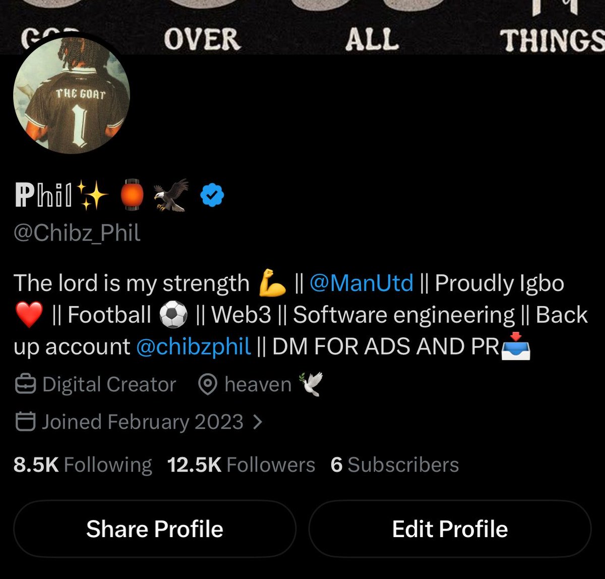 Chibz_Phil's tweet photo. We did it guys 😁
Cheers to 12.5k followers 🥂🥳

I appreciate you all 🙏 https://t.co/SmLVVWO90d