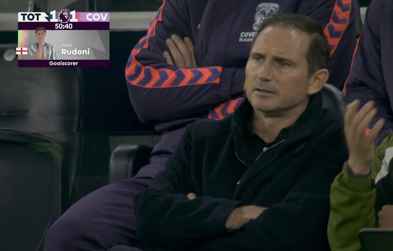 TouchlineX's tweet photo. 📸 - He won the last two games in a row with Coventry, and now he is drawing away vs Tottenham.

IT'S TIME TO START RESPECTING FRANK LAMPARD! ❤️ https://t.co/YCjeLPFYDY