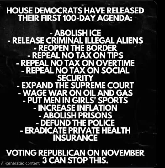 RYboating's tweet photo. I honestly cannot understand why any American would vote for this agenda! 🤔

You are literally voting against your own best interests! 😉

This would turn the US into a literal hellhole!

🇺🇸Vote red to save America!!🇺🇸 https://t.co/bvNUfG7zX0