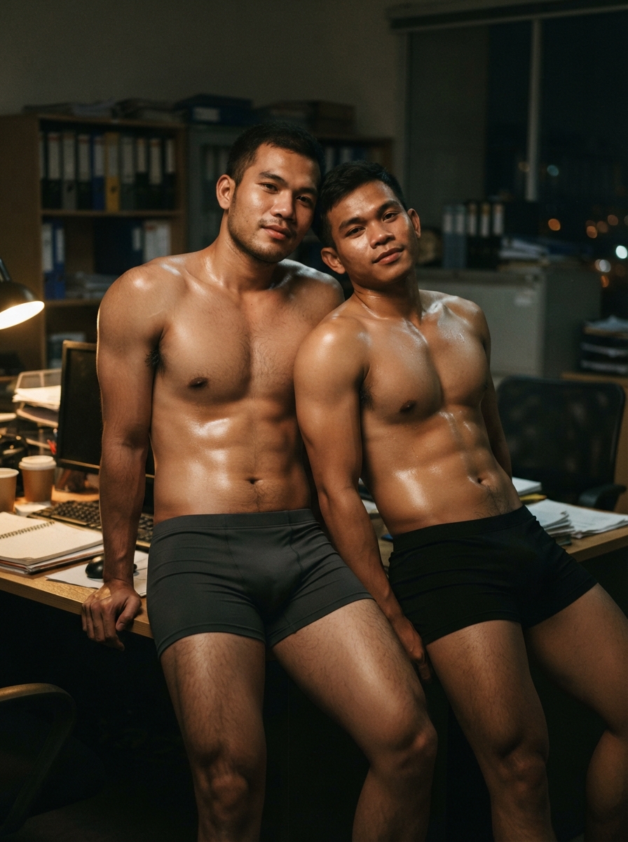 Pu_Kh_AI's tweet photo. #GayArt #KhmerMen
ពីរនាក់ក្នុងបន្ទប់ធ្វើការយប់នេះ សាច់ដុំសើមញើសទាក់ទាញខ្លាំង. 🔥 https://t.co/A6w7AmaKL4