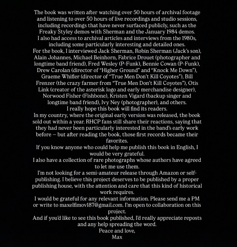 maxwantsback's tweet photo. Today marks the 16го anniversary of “Oral/Visual history”, so here’s my message. I am looking for publishers and collecting various offers. If the book will be published in 2027 that will be the best way to celebrate 25 years since I discovered the magic of band’s first albums. https://t.co/nlg6RcjvxP
