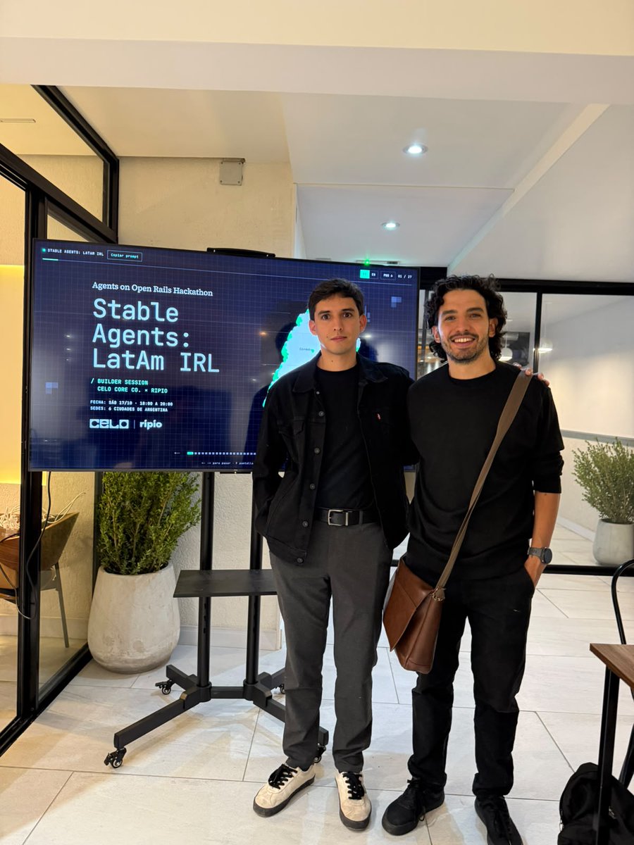Celo's tweet photo. This weekend, Celo Core Co. &amp; @ripiohq hosted six events throughout Argentina! 🇦🇷

@CeloDevs, @ArtuGrande, Ripio team members &amp; more local partners gave demos, workshops &amp; IRL support for the Stable Agents: LatAm hackathon track https://t.co/MwogGoCcCr