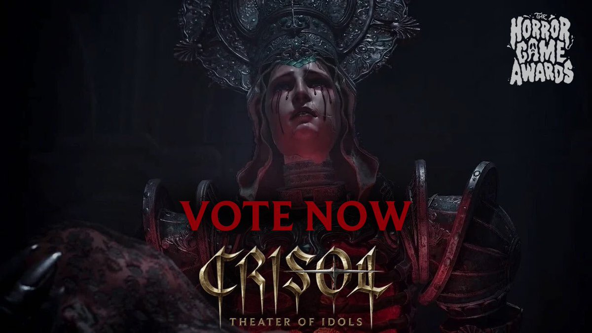 BlumhouseGames's tweet photo. @CrisolGame has been nominated for the Players' Choice Award at the @HorrorGameAward 🩸

Round 1 of voting is live. If you've enjoyed your stay in Tormentosa, we'd really appreciate your vote!

Thank you very much for your support, soldaditos. https://t.co/lny4RAJ3fu