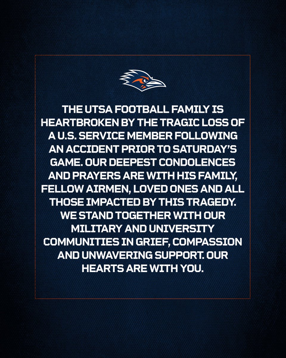 UTSAFTBL's tweet photo. We stand together with our military and university communities in grief, compassion and unwavering support. Our hearts are with you. https://t.co/fsPgB46z5e