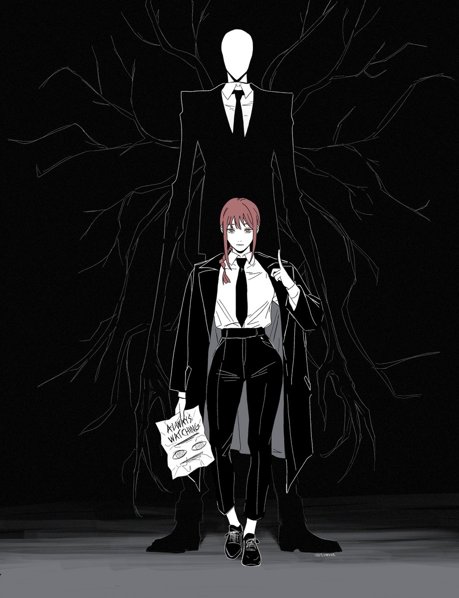 virtuware's tweet photo. MAKIMA &amp; THE FOREST DEVIL #slenderman https://t.co/soRegyFJai