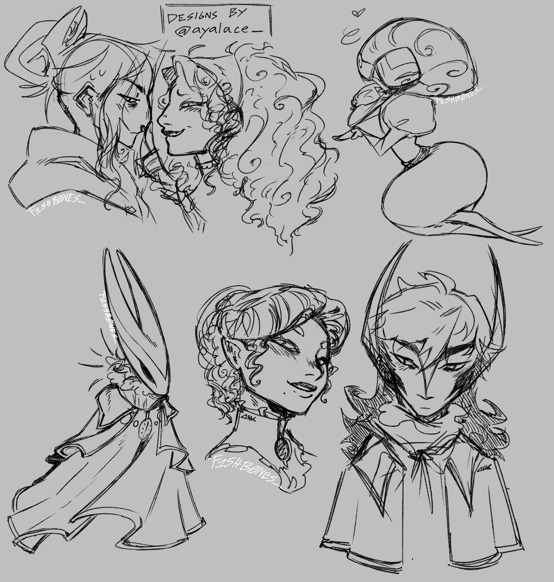 f1shb0nes_'s tweet photo. lacenet doodles (ft. @ayalace_ 's gijinkas) https://t.co/alU7qT8L3q