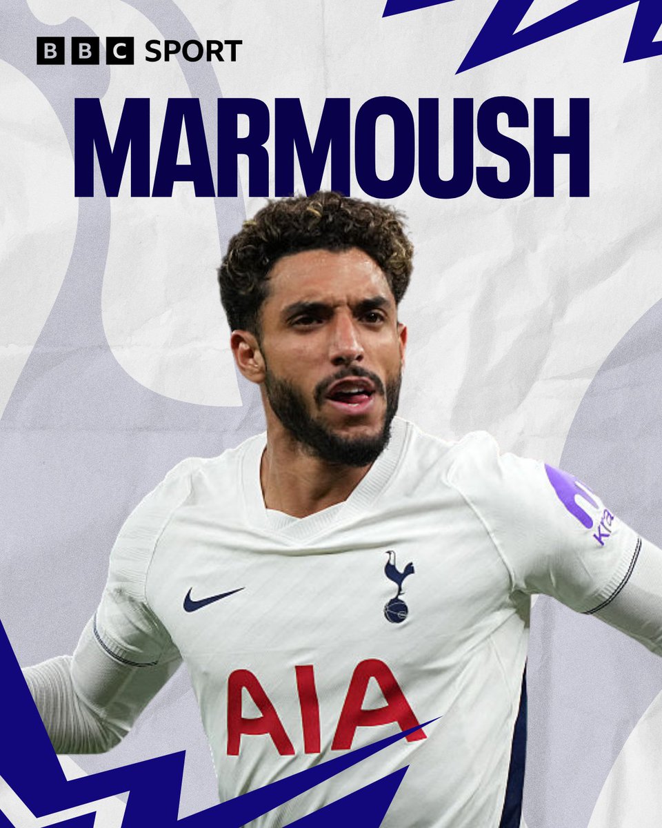 BBCMOTD's tweet photo. Omar Marmoush's first goal for Spurs 🤩
 
The summer signing from Man City puts Tottenham back ahead against Coventry 💪 https://t.co/vbD40z8plE