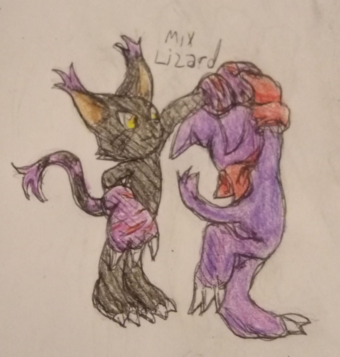 MixLizard's tweet photo. #Impmon #インプモン #ブラックテイルモン #BlackTailmon #BlackGatomon #Digimon #DigimonFanart #デジモン #Fanart #art #Traditionalart https://t.co/Fvk4rF1f8Z