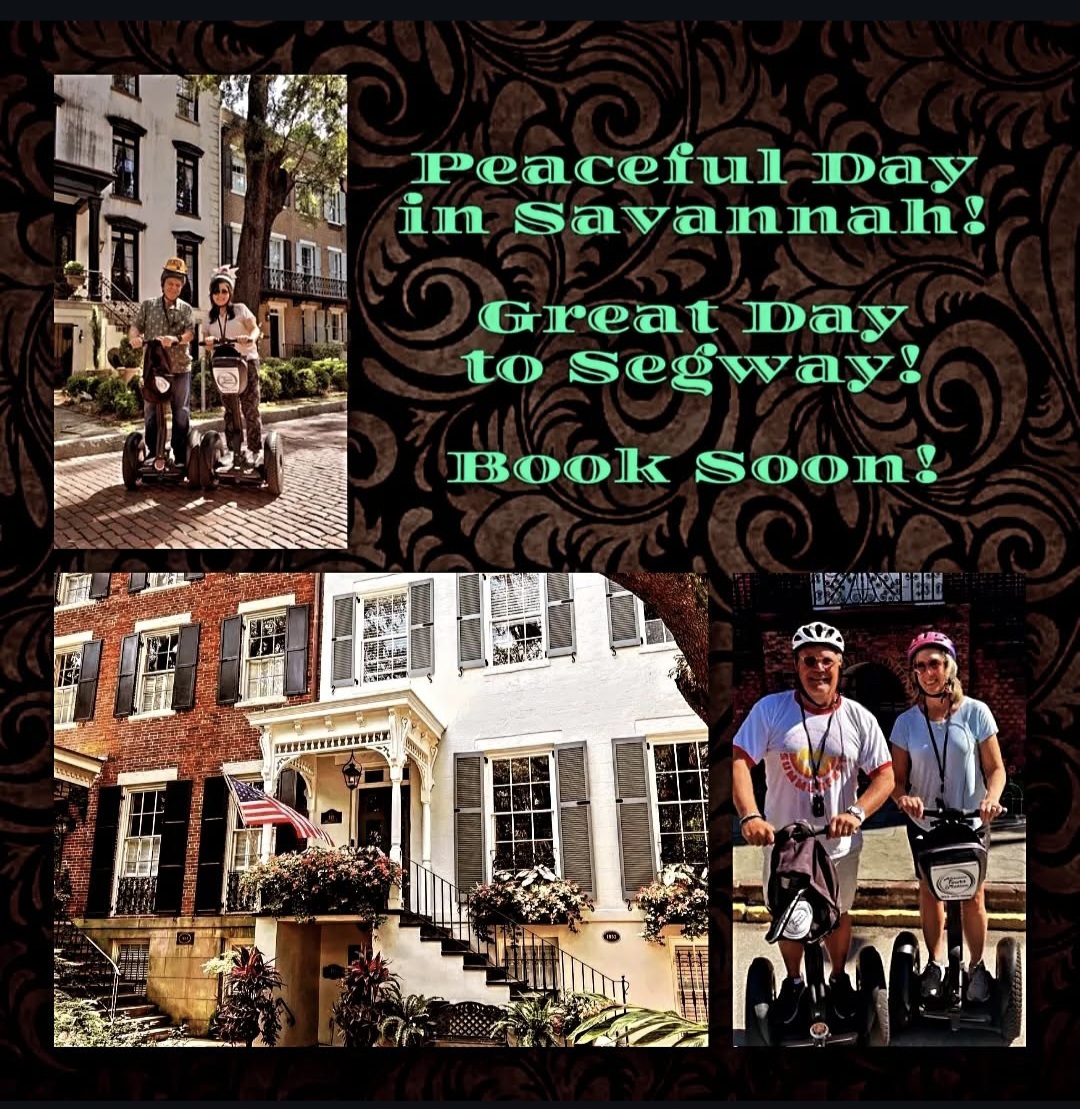 ToursinMotion's tweet photo. #savannahsegway #bucketlist #booknow #couples #friends #familyfun #corporateevents #historicsavannah #staycation #travelsavannnah #vacation #bachelorette #visitsavannah #biketours #segwaymemories #weekendgetaway #seniorfun #segway https://t.co/B0GHvn3aZe