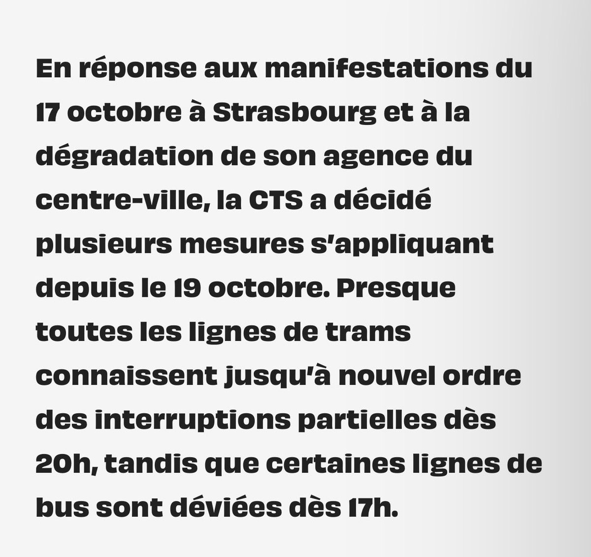 hothotZawalia's tweet photo. Mais c’est de la discrimination on est où là comment ça la CTS decide de plus desservir certains quartiers “jusqu’à nouvel ordre” en “reponse aux manifestations du 17 octobre” ?? https://t.co/psCdU0ETPM https://t.co/r4bOBfumvI