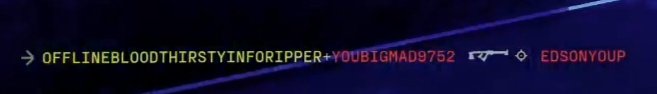 Eregte's tweet photo. @Turtle_Proxy "Optimal" yet takes 4 minutes to leave their own spawn. Complains about camping in cryo yet sees this in the killfeed and instead of seeing it as an opportunity to third party decides to sit back and do nothing just to get punished for it later. Very "optimal" gameplay https://t.co/LfZ2GouBEC