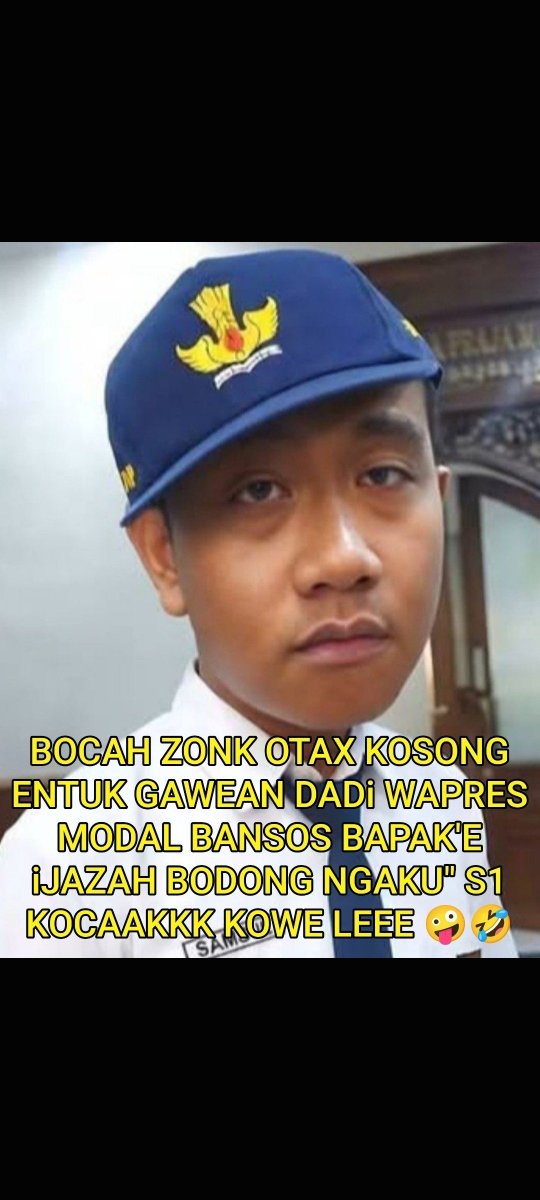 TokDeTok137513's tweet photo. @SigitWasito8 AURA CALON MASUK PENJARA DAN DI GANTUNG DI MONAZ SI ANJING GIBRAN ANAK LULUSAN SD https://t.co/GPpSes0yhF
