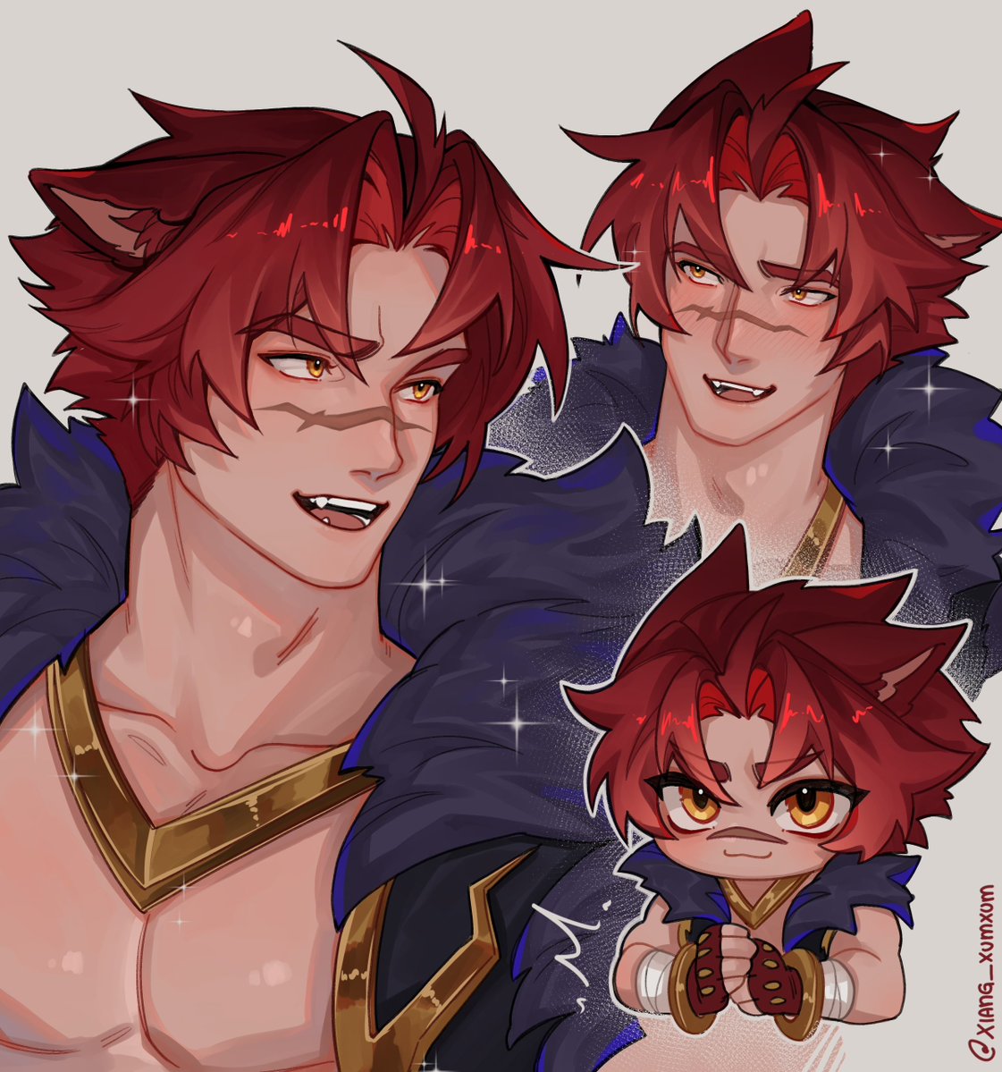 Xiang_xumxum's tweet photo. Ooh... Pretty boy~ 
#Sett #LeagueOfLegends #2XKO https://t.co/FjFK1VbOul